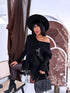 PLUS SIZE sweater "AGAIN 10588" - black